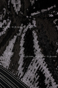CHANEL 13C Black Sequins Cropped Party Zipper Jacket Keira Knightley 34 36 シャネル ブラック スパンコール クロップド丈 パーディー ジッパー ジャケット キーラ・ナイトレイ 着用 即発
