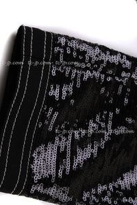 CHANEL 13C Black Sequins Cropped Party Zipper Jacket Keira Knightley 34 36 シャネル ブラック スパンコール クロップド丈 パーディー ジッパー ジャケット キーラ・ナイトレイ 着用 即発