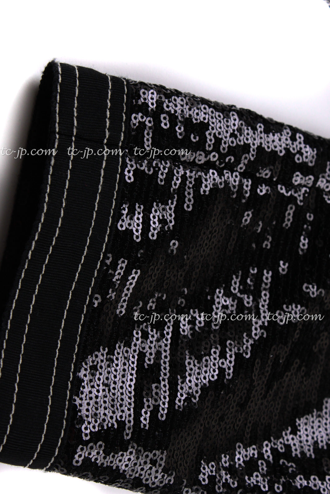 CHANEL 13C Black Sequins Cropped Party Zipper Jacket Keira Knightley 34 36 シャネル ブラック スパンコール クロップド丈 パーディー ジッパー ジャケット キーラ・ナイトレイ 着用 即発