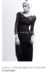 CHANEL 12A $12K Black Lace Long Dress 42 シャネル ブラック・レース・ワンピース・ドレス 即発