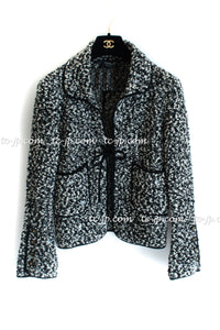 CHANEL 94A Black White Cardigan Jacket & Dress Set 38 シャネル ブラック・ホワイト・カーディガン・ジャケット&ワンピース 即発