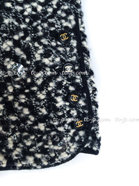 CHANEL 94A Black White Cardigan Jacket & Dress Set 38 シャネル ブラック・ホワイト・カーディガン・ジャケット&ワンピース 即発