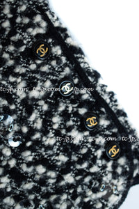 CHANEL 94A Black White Cardigan Jacket & Dress Set 38 シャネル ブラック・ホワイト・カーディガン・ジャケット&ワンピース 即発