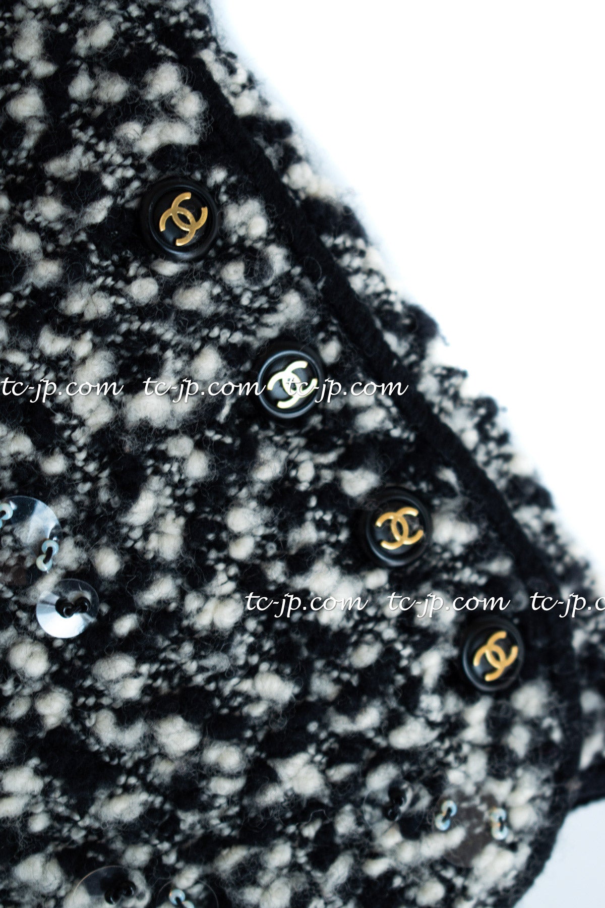 CHANEL 94A Black White Cardigan Jacket & Dress Set 38 シャネル ブラック・ホワイト・カーディガン・ジャケット&ワンピース 即発