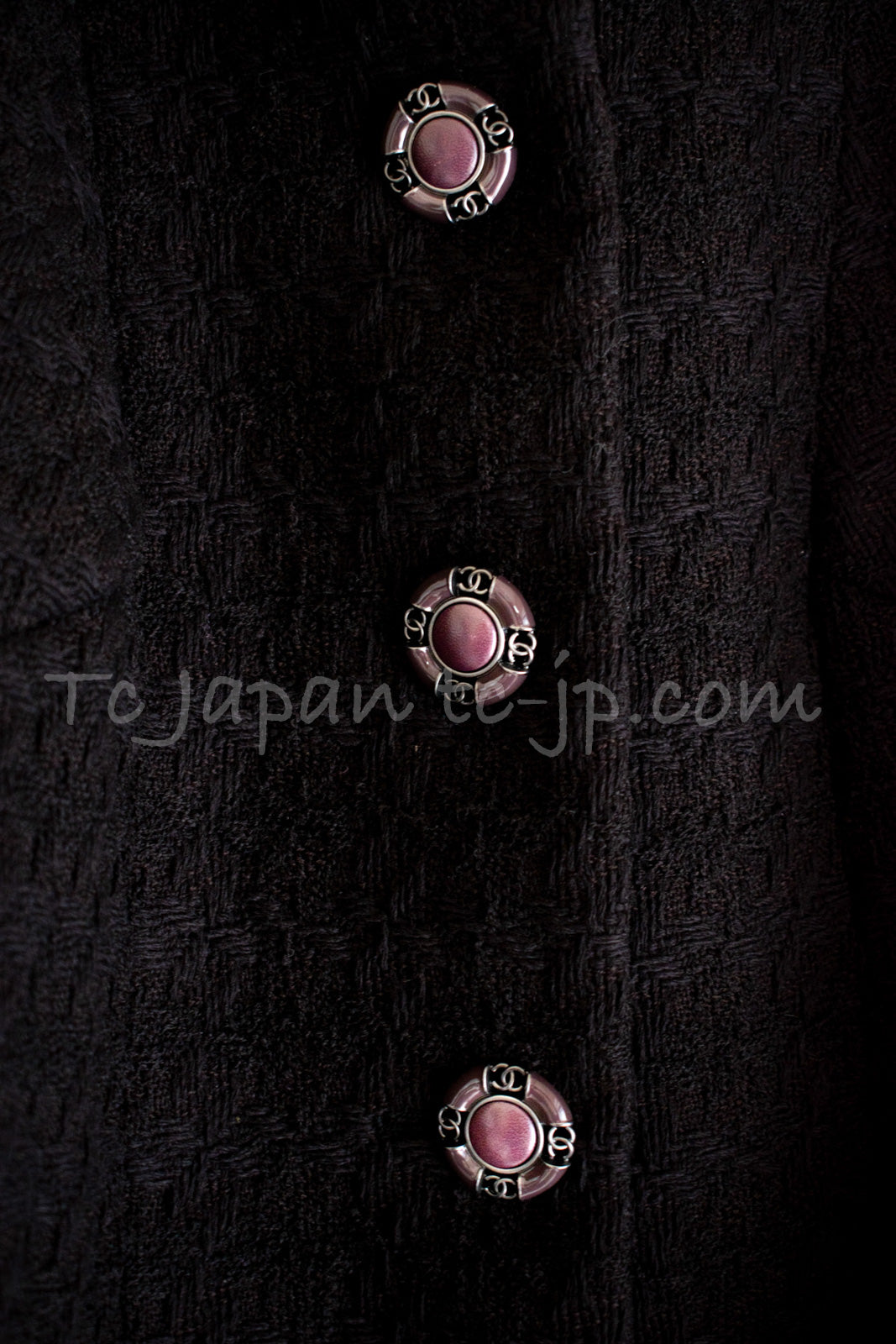 CHANEL 18PA 18B Brown Wool 100 Stand Collar Pleated Tweed Jacket 42 シャネル ブラウン ウール 100 スタンド カラー プリーツ ツイード ジャケット 即発