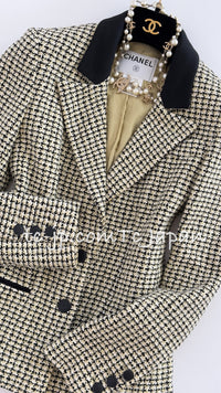 CHANEL 02S Green Black Cotton Tweed Jacket 38 40 シャネル グリーン・ブラック・コットン・ツイード・ジャケット 即発