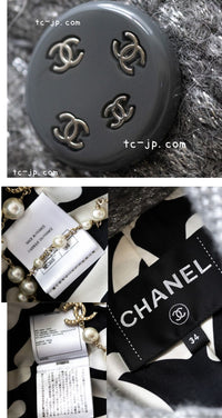 CHANEL 21B Gray Silver Wool Alpaca Blouson Duffel Coat 36 38 42 44 46 シャネル グレー シルバー ウール アルパカ ブルゾン ダッフル コート 即発