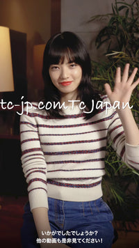 CHANEL 20S Ivory Red Striped Cashmere Knit Jacket Cardigan 34 36 シャネル アイボリー レッド ボーダー カシミア ニット ジャケット カーディガン 即発