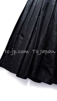 CHANEL 07C Black White Keira Knightley Silk Tafta Cocktail Dress 36 38 シャネル ブラック ホワイト女優 キーラ ナイトレイ 着 シルク タフタ カクテル ドレス ワンピース 即発