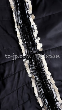 CHANEL 07C Black White Keira Knightley Silk Tafta Cocktail Dress 36 38 シャネル ブラック ホワイト女優 キーラ ナイトレイ 着 シルク タフタ カクテル ドレス ワンピース 即発