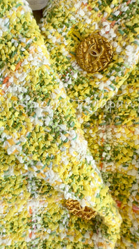 CHANEL 94S Vintage Documented Yellow ICONIC Cindy Crawford Jacket 40 シャネル ヴィンテージ イエローミックス スーパーモデル ジャケット 即発