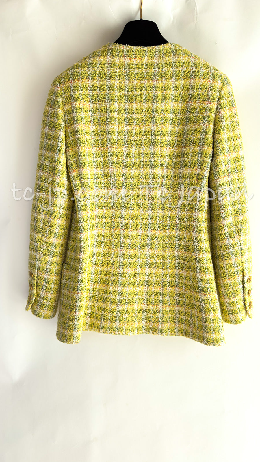 CHANEL 94S Vintage Documented Yellow ICONIC Cindy Crawford Jacket 40 シャネル ヴィンテージ イエローミックス スーパーモデル ジャケット 即発