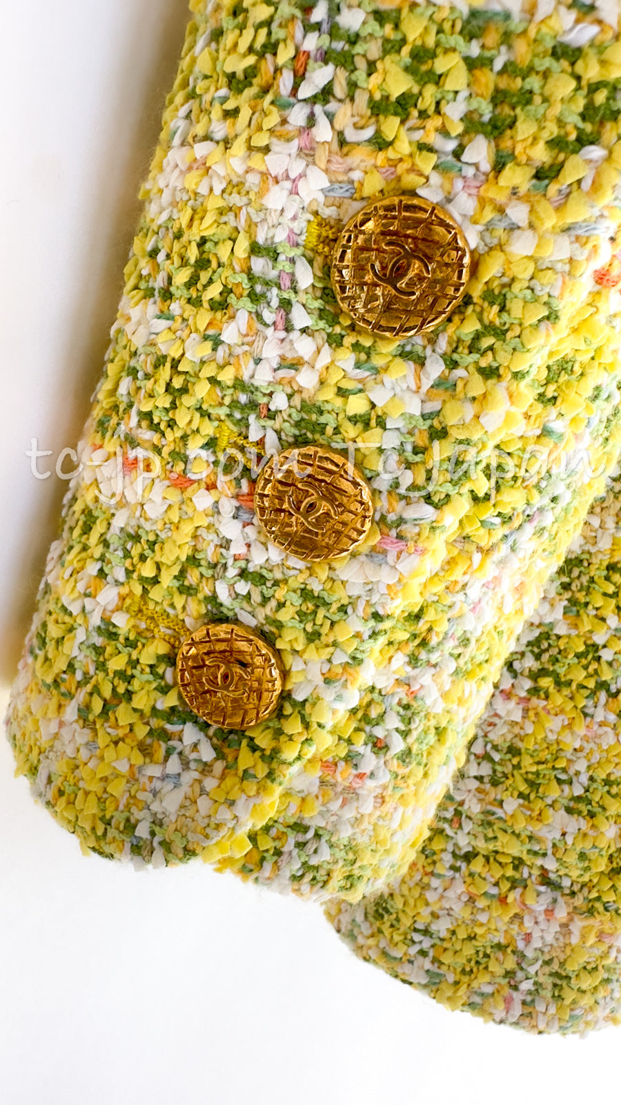 CHANEL 94S Vintage Documented Yellow ICONIC Cindy Crawford Jacket 40 シャネル ヴィンテージ イエローミックス スーパーモデル ジャケット 即発