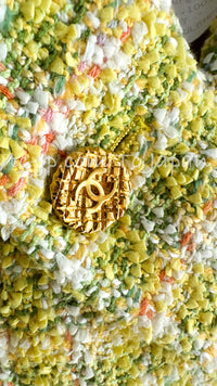 CHANEL 94S Vintage Documented Yellow ICONIC Cindy Crawford Jacket 40 シャネル ヴィンテージ イエローミックス スーパーモデル ジャケット 即発
