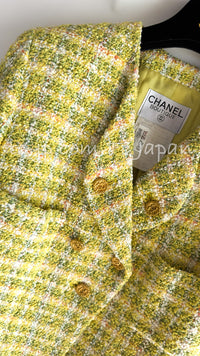 CHANEL 94S Vintage Documented Yellow ICONIC Cindy Crawford Jacket 40 シャネル ヴィンテージ イエローミックス スーパーモデル ジャケット 即発