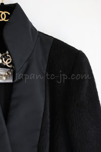 CHANEL 10A Black Alpaca Wool Gripox Buttons Jacket 38 シャネル ブラック アルパカ ウール グリポワ 宝石ボタン ペプラム ジャケット 即発