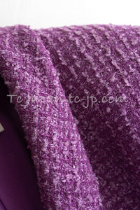 CHANEL 94S Documented ICONIC Lavender Purple Vintage Naomi Campbell Tweed Jacket 38 シャネル ラベンダー パープル ヴィンテージ ナオミ キャンベル ツイード ジャケット 即発