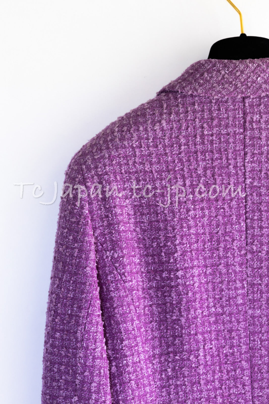 CHANEL 94S Documented ICONIC Lavender Purple Vintage Naomi Campbell Tweed Jacket 38 シャネル ラベンダー パープル ヴィンテージ ナオミ キャンベル ツイード ジャケット 即発