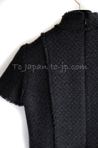 CHANEL 04A Black Wool Angora Tweed Dress 36 シャネル ブラック ウール アンゴラ ツイード ワンピース 即発