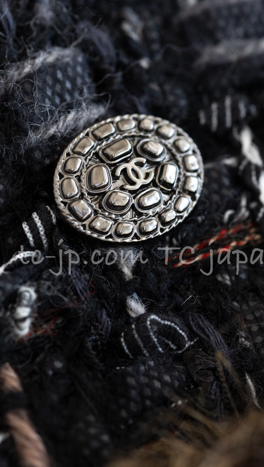 CHANEL 10A Black Re d Wool Lesage Tweed Fantasy Fur Mini Skirt 34 シャネル ブラック レッド ウール ルサージュ ファンタジー ファー ミニ スカート 即発