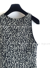 CHANEL 94A Black White Cardigan Jacket & Dress Set 38 シャネル ブラック・ホワイト・カーディガン・ジャケット&ワンピース 即発