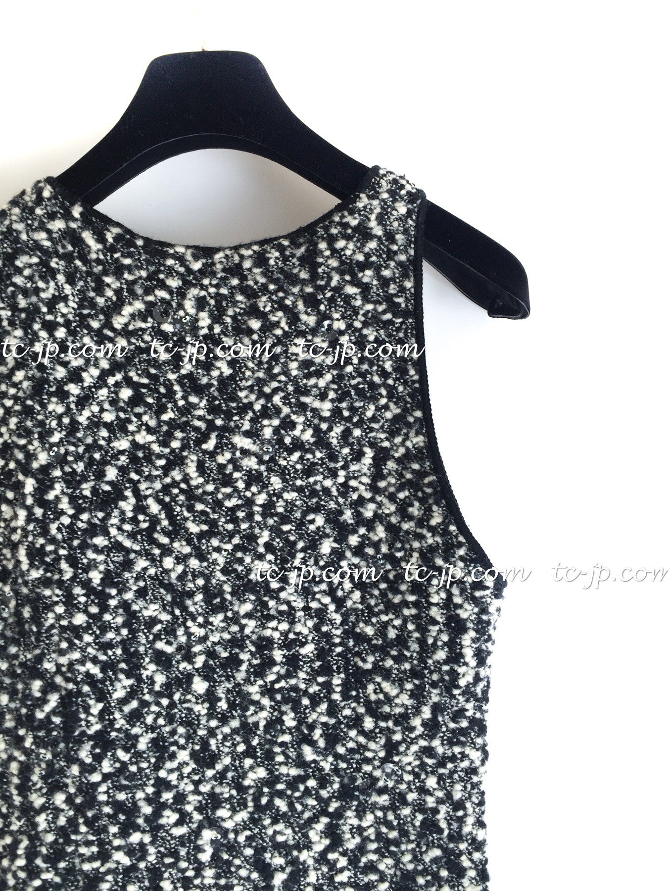 CHANEL 94A Black White Cardigan Jacket & Dress Set 38 シャネル ブラック・ホワイト・カーディガン・ジャケット&ワンピース 即発