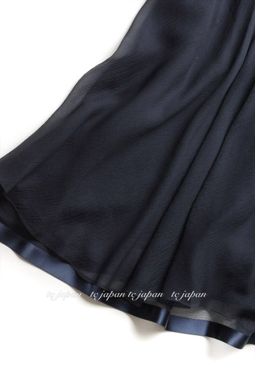 CHANEL 07S Dark Navy Silk Camellia Dress 42 シャネル ダークネイビー・シルク・カメリア・ワンピース 即発 - CHANEL TC JAPAN