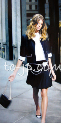 CHANEL 09S Carla Bruni Black Ivory Jacket Dress 36 38 シャネル 黒白・ブラック・アイボリー・ジャケット・ワンピース 定番 即発