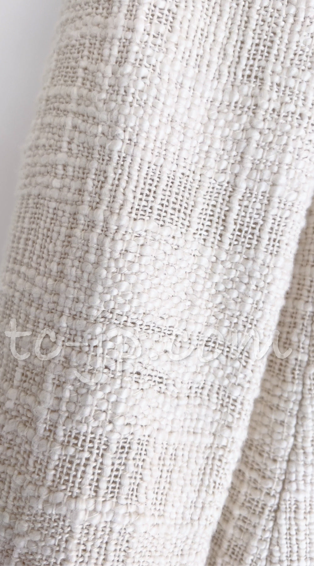 CHANEL 12PF Gripoix Button Ivory Tweed Jacket 36 38 シャネル グリポア宝石ボタン・アイボリー・ツイード・ジャケット 即発