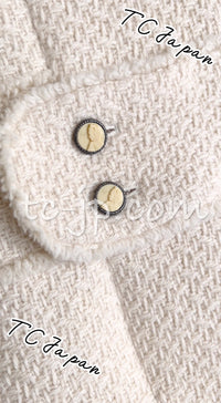 CHANEL 04A Ivory Wool Angora Tweed Dress 36 シャネル アイボリー ウール アンゴラ ツイード ワンピース 即発