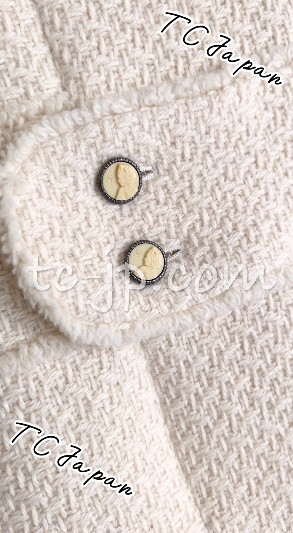 CHANEL 04A Ivory Wool Angora Tweed Dress 36 シャネル アイボリー ウール アンゴラ ツイード ワンピース 即発