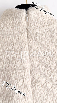CHANEL 04A Ivory Wool Angora Tweed Dress 36 シャネル アイボリー ウール アンゴラ ツイード ワンピース 即発