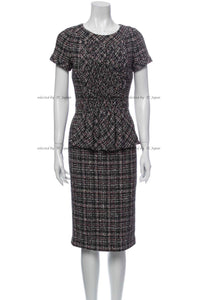 CHANEL 16B Charcoal Gray Tweed Dress 38 シャネル チャコールグレー ウール ツイード ワンピース 即発