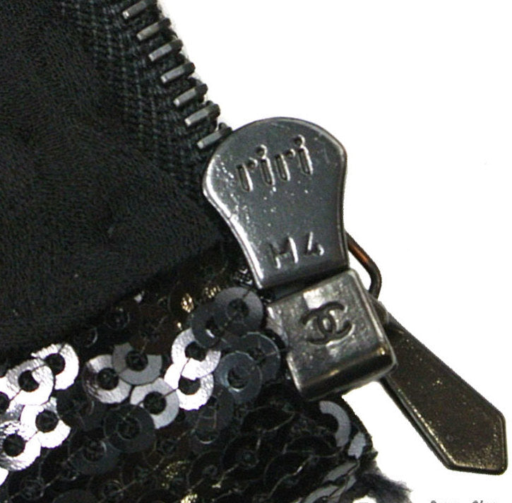 CHANEL 13C Black Sequins Cropped Party Zipper Jacket Keira Knightley 34 36 シャネル ブラック スパンコール クロップド丈 パーディー ジッパー ジャケット キーラ・ナイトレイ 着用 即発