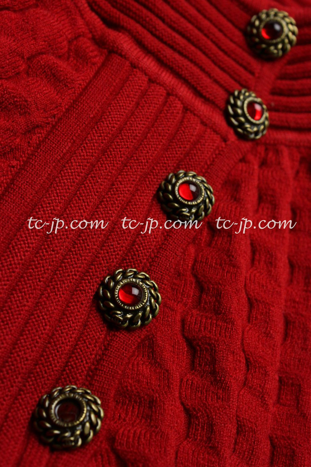 CHANEL 10PF Shanghai Dress Red Black 36 40 シャネル レッド ブラック・ストレッチ・ニット・ワンピース 即発 - CHANEL TC JAPAN