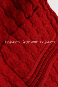 CHANEL 10PF Shanghai Dress Red Black 36 40 シャネル レッド ブラック・ストレッチ・ニット・ワンピース 即発 - CHANEL TC JAPAN