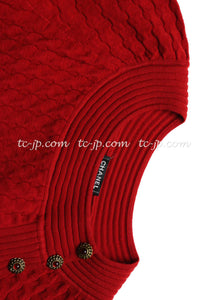 CHANEL 10PF Shanghai Dress Red Black 36 40 シャネル レッド ブラック・ストレッチ・ニット・ワンピース 即発 - CHANEL TC JAPAN