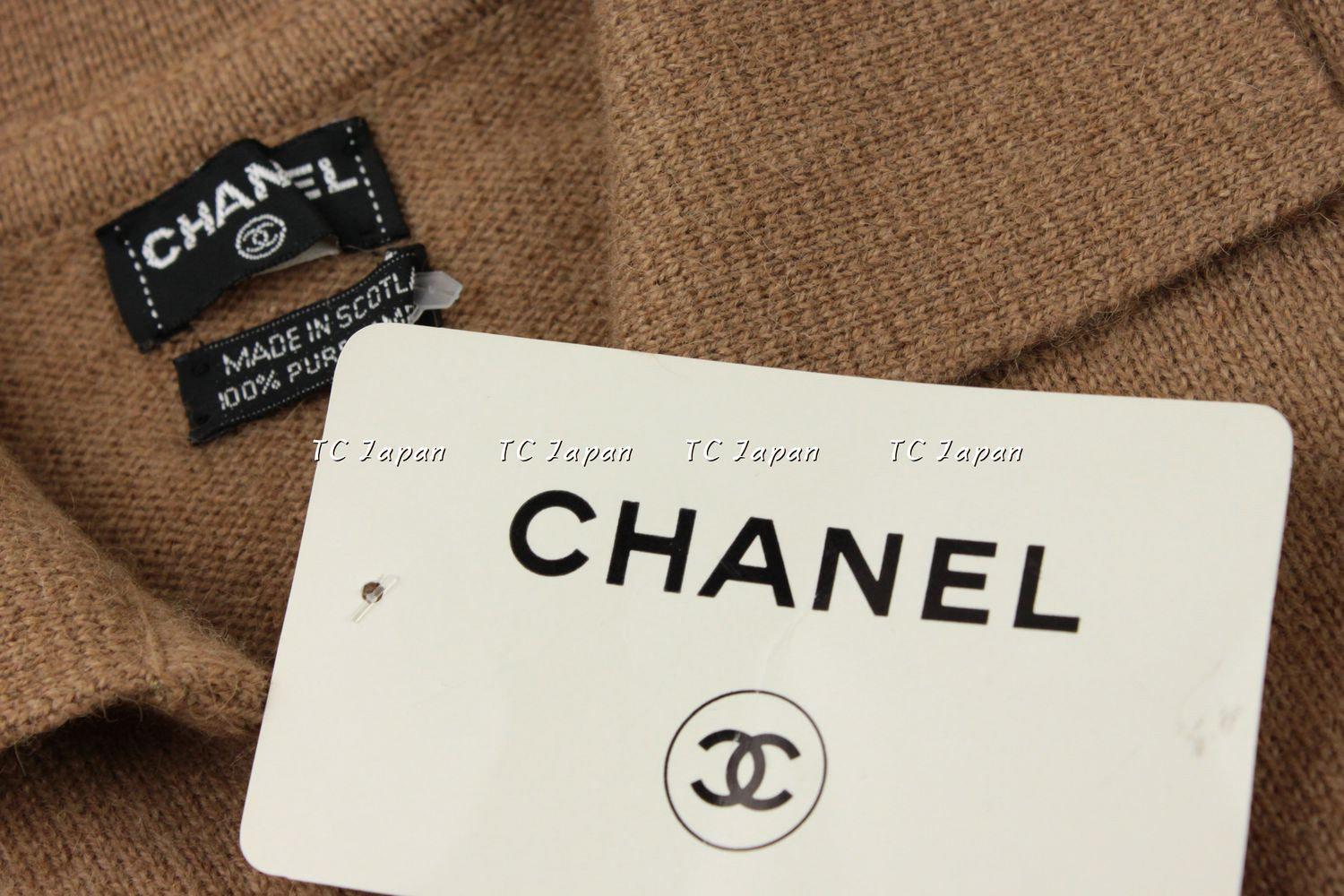 CHANEL Brown Camel Hair Cardigan 38 40 シャネル キャメルヘアー・カーディガン 新品タグ付き 即発 - シャネル TC JAPAN
