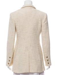 CHANEL 12PF Gripoix Button Ivory Tweed Jacket 36 38 シャネル グリポア宝石ボタン・アイボリー・ツイード・ジャケット 即発