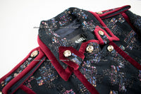 CHANEL 09PF Tweed Velvet Satin Jacket Skirt 40 シャネル ベルベット・サテン・ジャケット・スカート - シャネル TC JAPAN