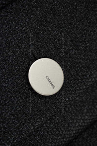 CHANEL 99A Black Wool Cropped Jacket 38 40 シャネル ブラック・ウール混合・ジャケット 即発 - CHANEL TC JAPAN