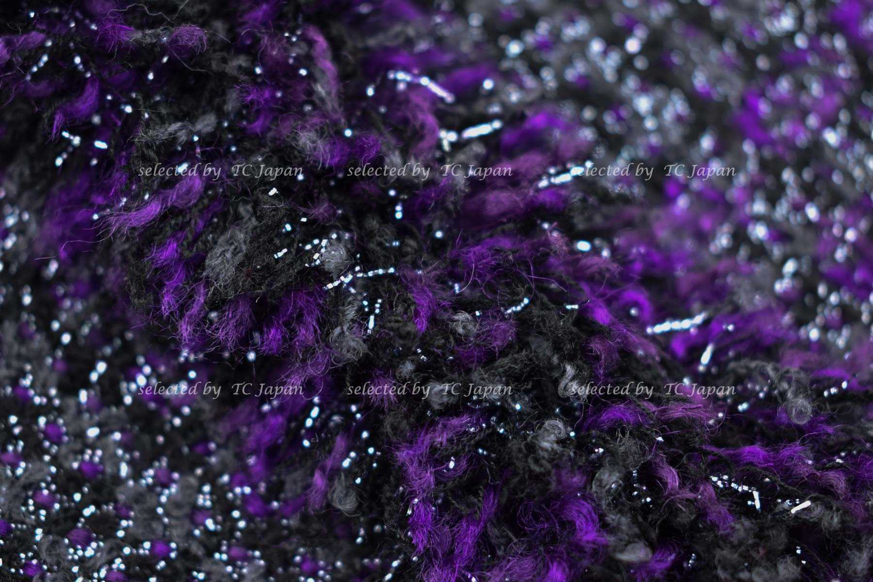 CHANEL 03A Purple Black Metallic Wool Tweed Jacket 38 40 シャネル パープル ブラック ウール ツイード ジャケット 即発