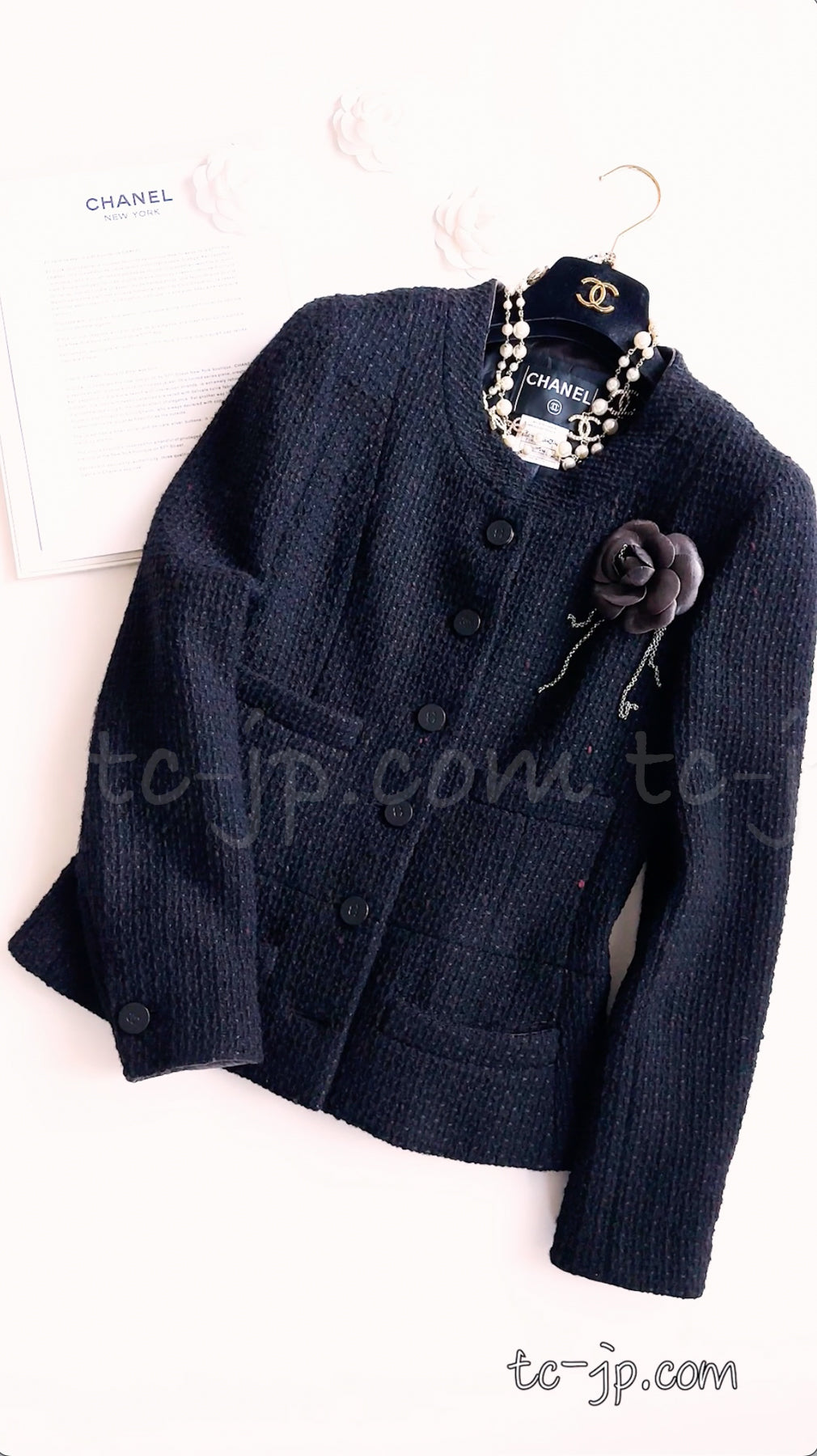 シャネル ジャケット CHANEL ヴィンテージ ブラック ワイン ウール  