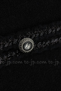 CHANEL 08A Little Black Jacket Tweed Wool 34 36 シャネル リトル ブラック ジャケット ツイード ウール 即発