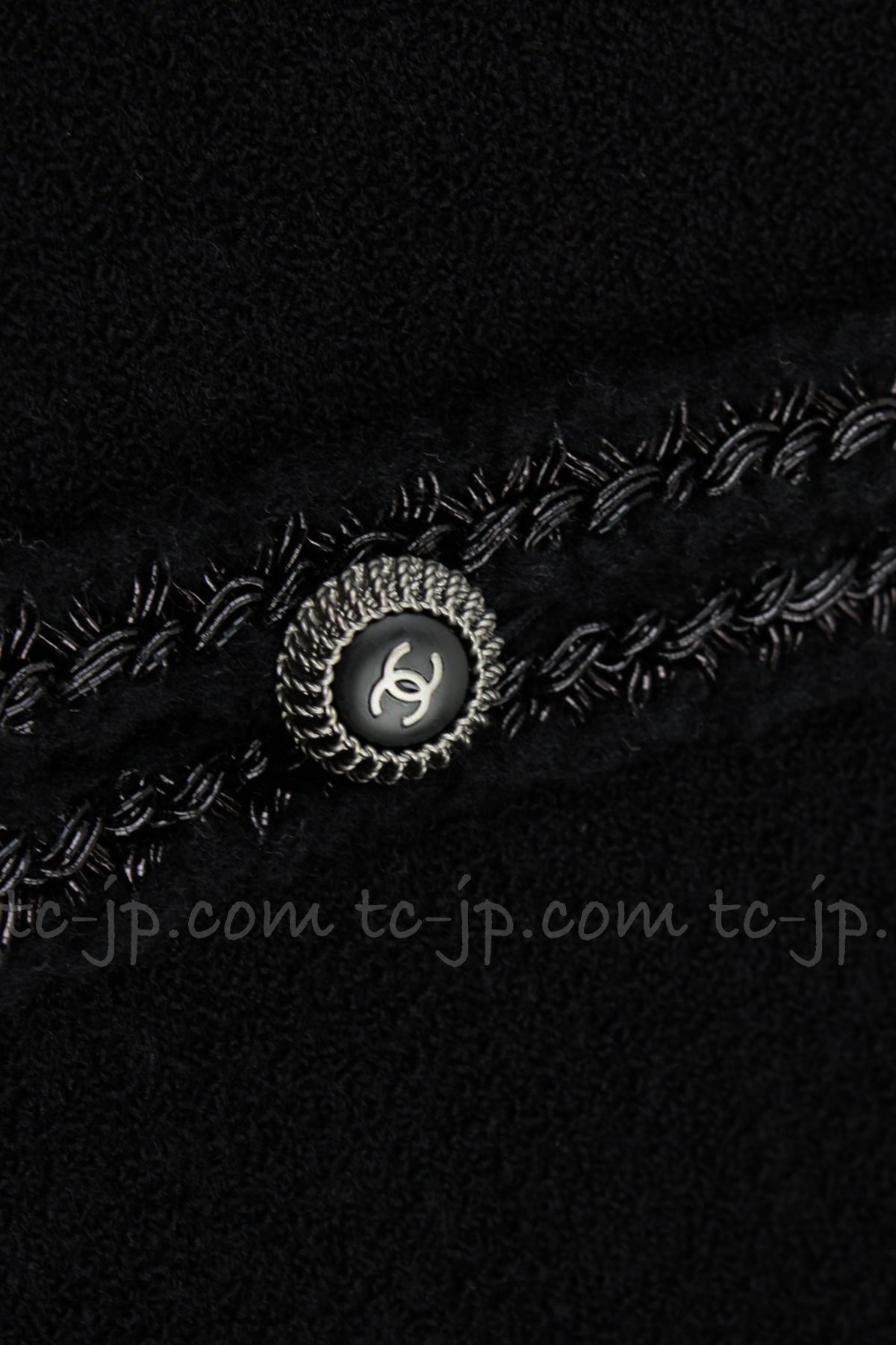 CHANEL 08A Little Black Jacket Tweed Wool 34 36 シャネル リトル ブラック ジャケット ツイード ウール 即発