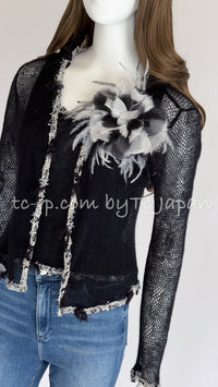 CHANEL 05C Black CC Logo Cashmere Cardigan Tops 36 38 シャネル ブラック CCロゴ カシミア カーディガン トップス 即発