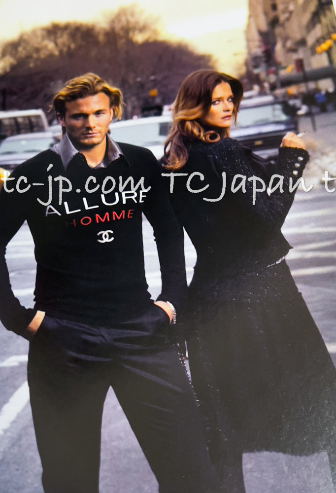 CHANEL 05PF Black Gary Fringe Trim Tweed Jacket 38 40 シャネル ブラック グレー フリンジトリム ツイード ジャケット 即発