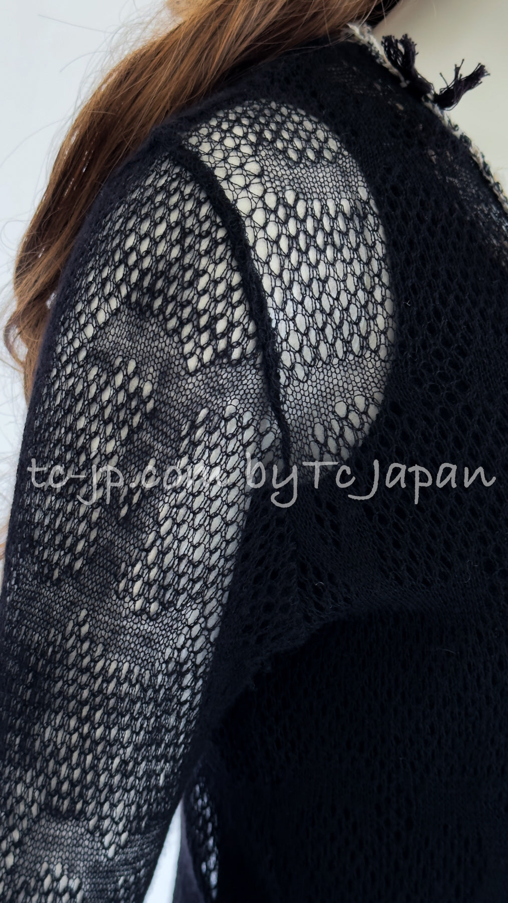 CHANEL 05C Black CC Logo Cashmere Cardigan Tops 36 38 シャネル ブラック CCロゴ カシミア カーディガン トップス 即発