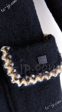 CHANEL 06A Black Zipper CC Logo Wool Alpaca Coat 36 シャネル ブラック ジッパー CCロゴ ウール アルパカ コート 即発