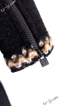 CHANEL 06A Black Zipper CC Logo Wool Alpaca Coat 36 シャネル ブラック ジッパー CCロゴ ウール アルパカ コート 即発